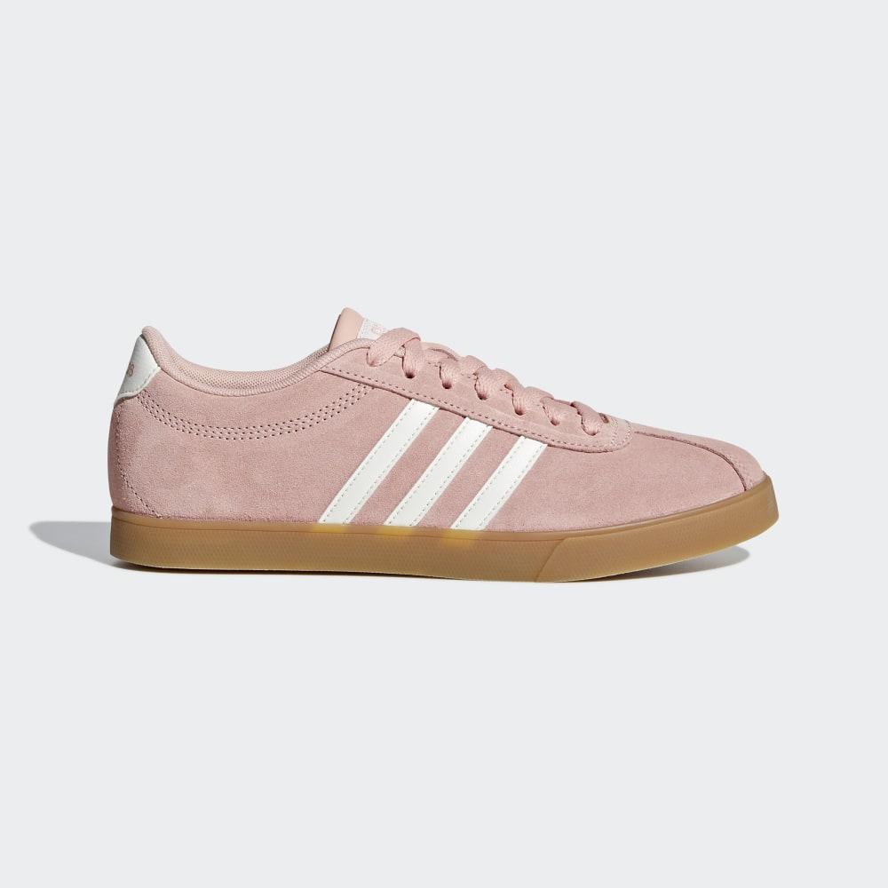 Pantofi Tenis Adidas Courtset Dama Romania - Roz/Albi F35767